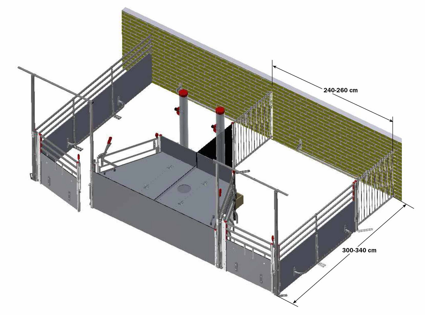 Dimensions de la case de mise bas FT30