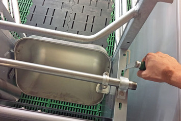 Tilting-trough