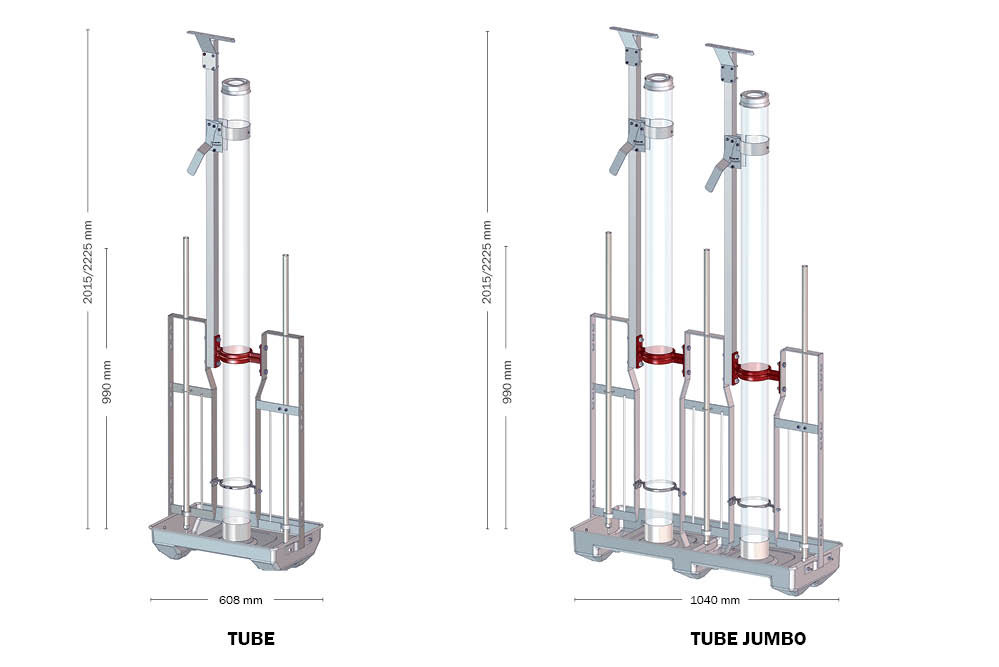 TUBE-O-MAT TUBE dimensions