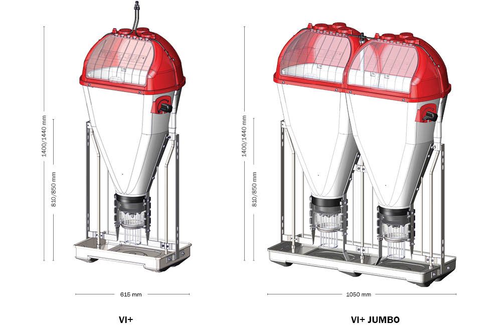 TUBE-O-MAT VI+ dimensions